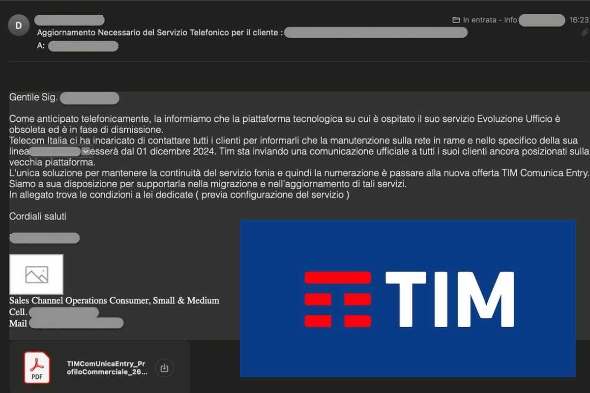 TIM stacca linea dal 1 dicembre a chi