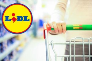 carrello nel negozio e logo lidl