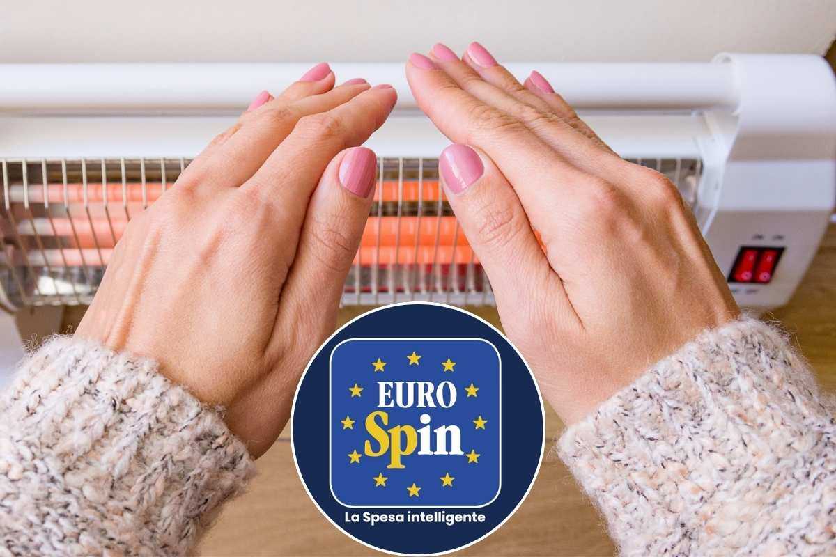 mani vicino la stufa e elogo eurospin